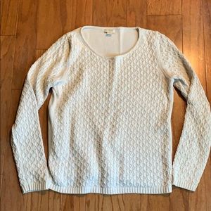 J. Crew factory cable knit sweater in cream
